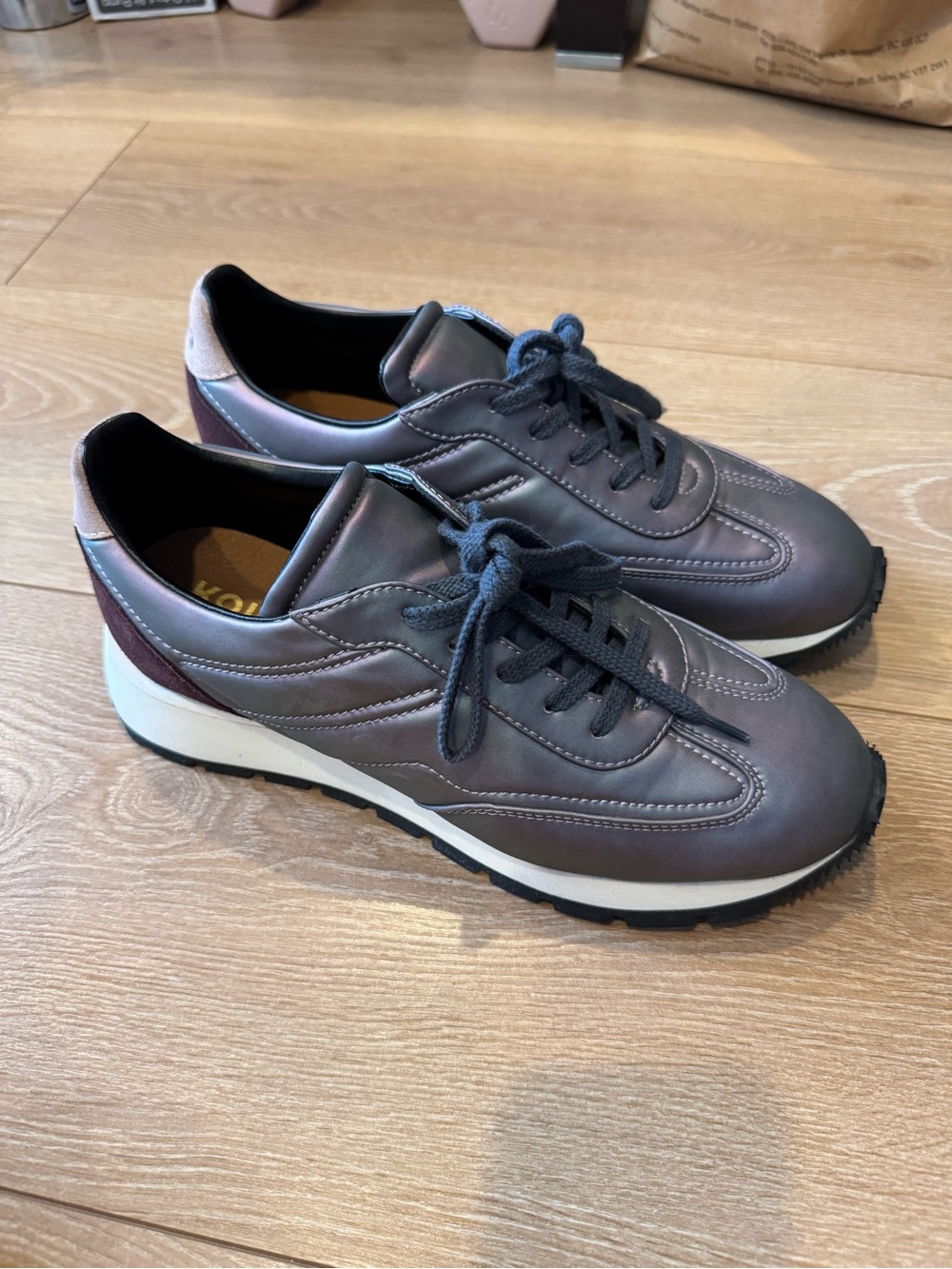 KOIO X Joe Jonas collab women’s sneakers - metallic purple